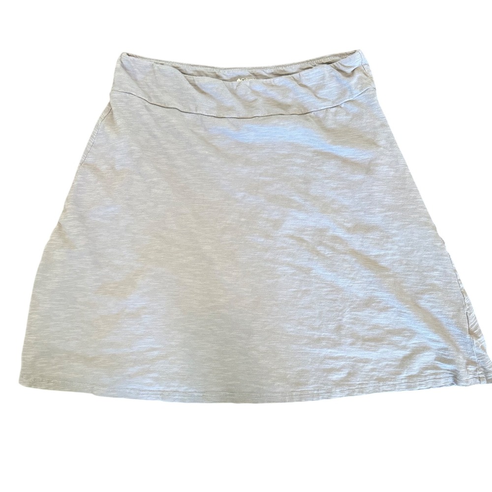 Columbia Womens Heather Gray Cotton Blend‎ Stretch Active A-Line Skirt Size M